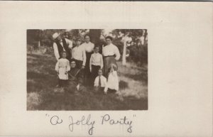 RPPC Edwardian Family A Jolly Party c1905 Postcard B30