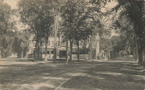 Waterville ME Elmwood Hotel Trolley Tracks in 1907 Postcard