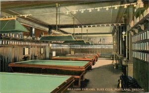 Postcard Oregon Portland Billard parlors Elks Club C-1910 Scheiner 23-4123