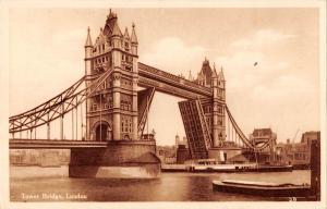 uk3841 tower bridge london ship real photo uk