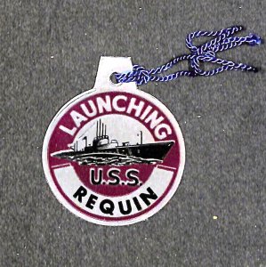 Launching Of The U. S. S. Requin At Portsmouth Kittery Shipyard Mint Condition