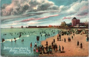 Postcard NJ Atlantic City - Bathing above Young's Million Dollar Pier