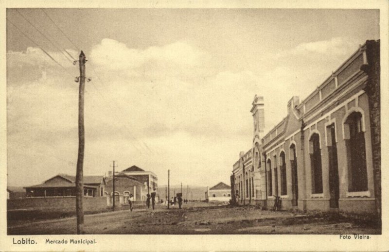 angola, LOBITO, Mercado Municipal, Market Place (1920s) Postcard