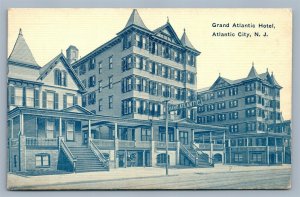 ATLANTIC CITY NJ GRAND ATLANTIC HOTEL 1913 ANTIQUE POSTCARD