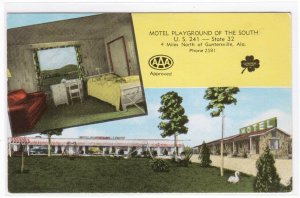 Motel Playground of The South Guntersville Alabama postcard