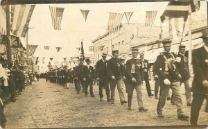 Postcard RPPC C-1920s Northwest Military Parade Olympic Beer sign 23-4264