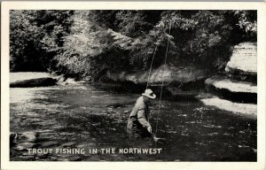 Trout Fishing in the Northwest by U.S. Forest Service Vintage Postcard X04