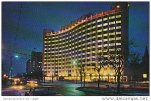 Canada Saskatchewan Power Building At Night Regina Saskatchewan