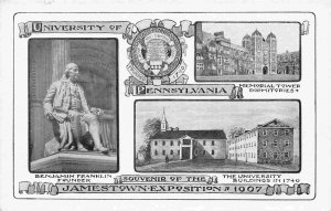 University of Pennsylvania Jamestown Exposition 1907 Virginia postcard