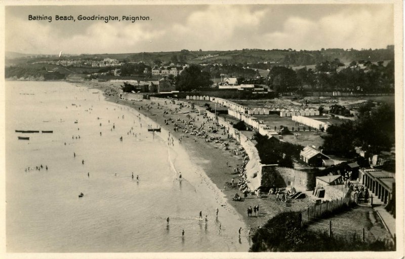 UK - England, Goodrington, Paignton. Bathing Beach     RPPC