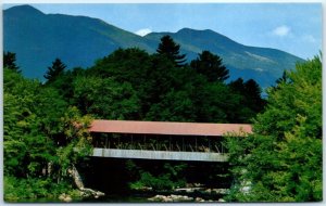 Covered Bridge Over the Saco River at Conway, White Mountains, New Hampshire USA