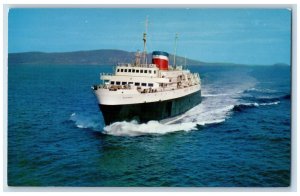 c1960's The Yarmouth-Bar Harbor Ferry Bluenose Heading for Nova Scotia Postcard 