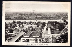 Ontario TRENTON Bird's Eye View showing Trent River Bridge Downtown pm1937 - WB