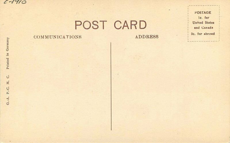 C-1910 Fort Leavenworth Kansas Staff College Postcard G.A.P.C.M.C. 20-6079