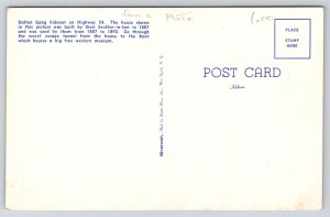 Meade Kansas~Dalton Hideout & Museum B&W~Vintage Postcard