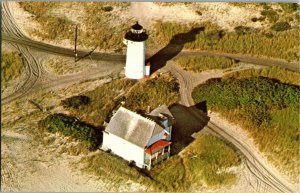 Aerial, Race Point Lighthouse, Provincetown, Cape Cod, MA Vintage Postcard E77
