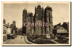 Old Postcard The Rodez Cathedrale Notre Dame