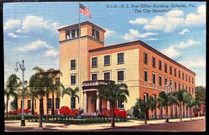 Vintage Postcard 1942 U.S. Post Office Building, Orlando, Florida (FL)