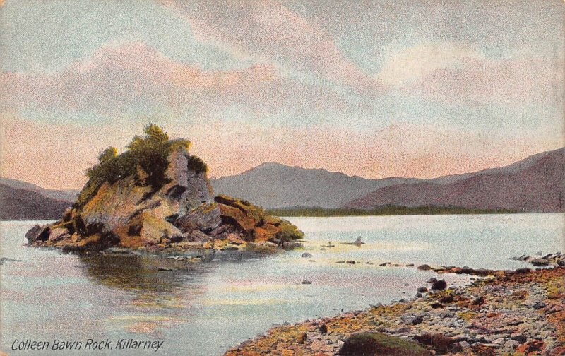 L386 Ireland Killarney Colleen Bawn Rock vintage postcard