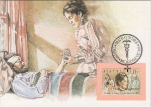 Australia Postcard - First Day of Issue Stamp, Women in Medical Practice RR15774