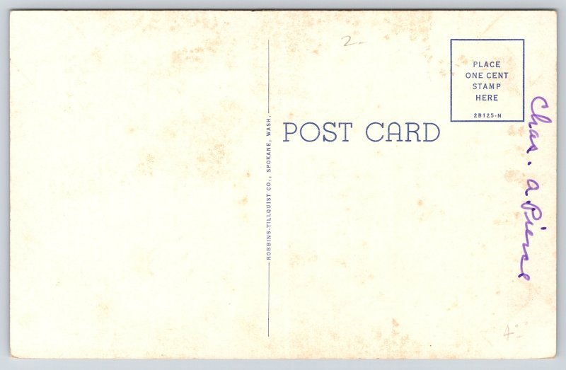 Butte Montana~High School & Stadium~Vintage Postcard