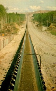 Canada British Columbia Mainline Conveyer Across The Peace River Dam