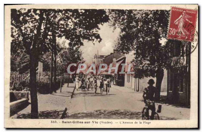 Old Postcard Saint Gilles On Vic L & # 39Avenue The Beach