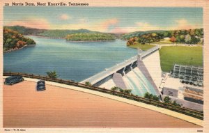 Vintage Postcard 1930's Norris Dam Near Knoxville Tennessee TN Pub WM Cline Co.