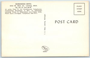 c1960s Lansing, Mich Burkewood Motel US Hwy 27 M-78 Oldsmobile Fisher MI PC A233