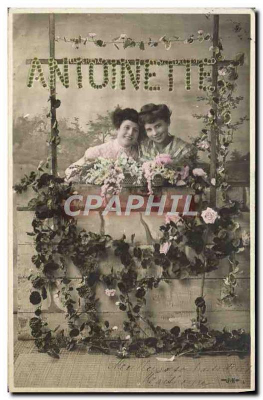 Old Postcard Fancy Antoinette Surname