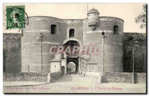 Angers Old Postcard L & # 39entree the castle