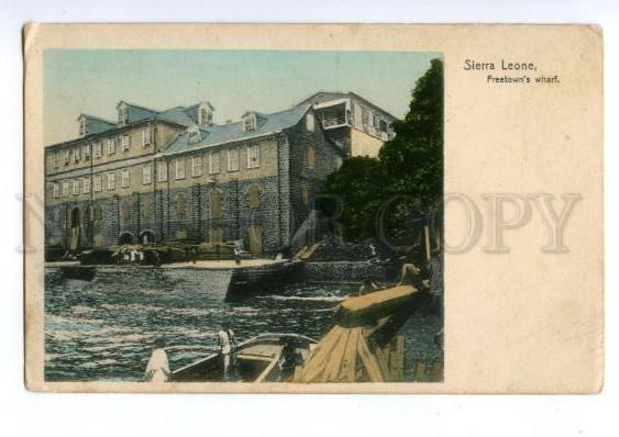 147120 SIERRA LEONE Freetown wharf Vintage undivided postcard