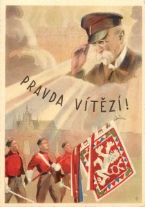 Patriotic Poster Art Postcard 20th Anniversary Of Czecheslovak Independence 1938
