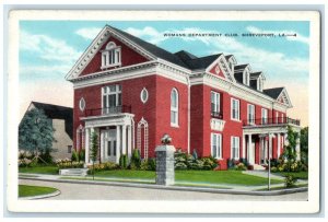 c1940s Womans Department Club Building Exterior Shreveport Louisiana LA Postcard