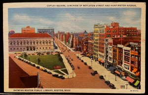 Vintage Postcard 1933 Copley Square, Public Library, Boston, Massachusetts (MA)