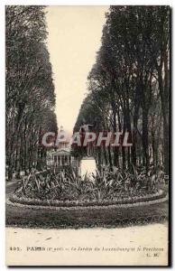 Paris Old Postcard The Luxembourg Gardens and the Pantheon