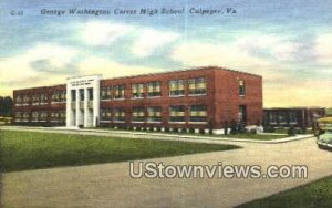 George Washington Carver High School - Culpeper, Virginia VA Postcard