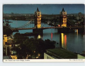 Postcard The Thames and Tower Bridge, London, England