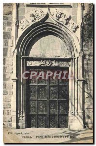 Postcard Old Frejus door to the Cathedral in 1350