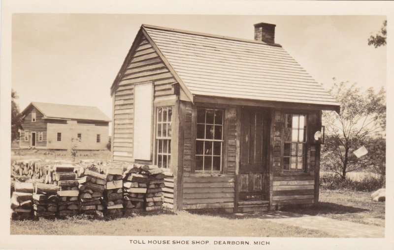 Michigan Dearborn Toll House Shoe Shop Real Photo