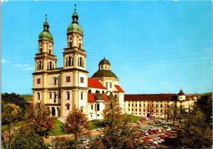 VINTAGE CONTINENTAL SIZE POSTCARD ST. LORENZ BASILICA AT KEMPTEN ALLGAU GERMANY