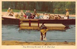 OR, Oregon  DOG DELIVERING MAIL Rogue River Mail Boat  1964 Vintage Postcard