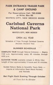 New Mexico Carlsbad Caverns Park Entrance Trailer Park & Camp Ground Summer S...