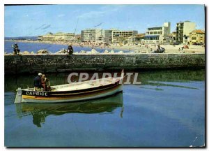 Modern Postcard Palavas channel and the right bank beach