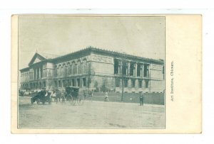 IL - Chicago. Art Institute & Street Scene ca 1908