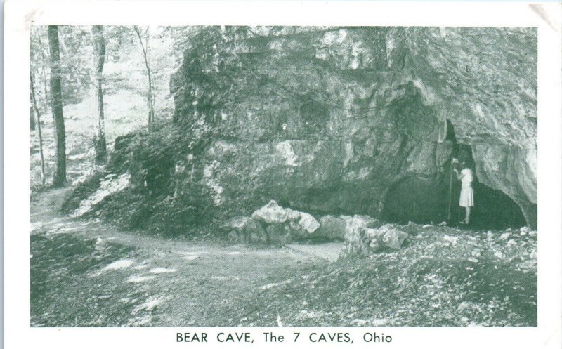 1940s 7 Caves Bear Cave US Route 50 Near Bainbridge OH Postcard