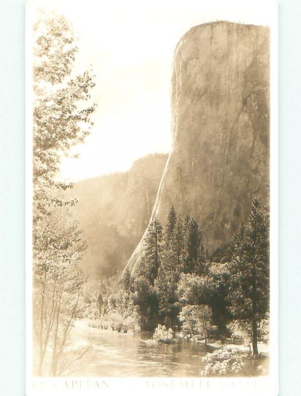 Pre-1950 rppc NICE VIEW Yosemite Valley In Park - By Stockton & Modesto CA W0605