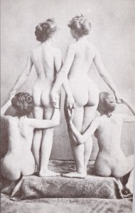 Vintage Arcade Card Naked Nude Topless Women