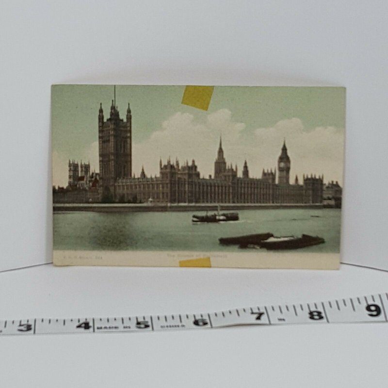 Houses of Parliament London Vintage Postcard