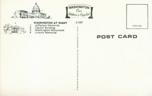 America Postcard - Views of Washington at Night    K902